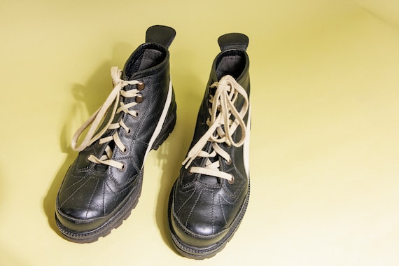 Buy 90s Black Puma Rudolf Dassler Schuhfabrik Boots Vintage Tie
