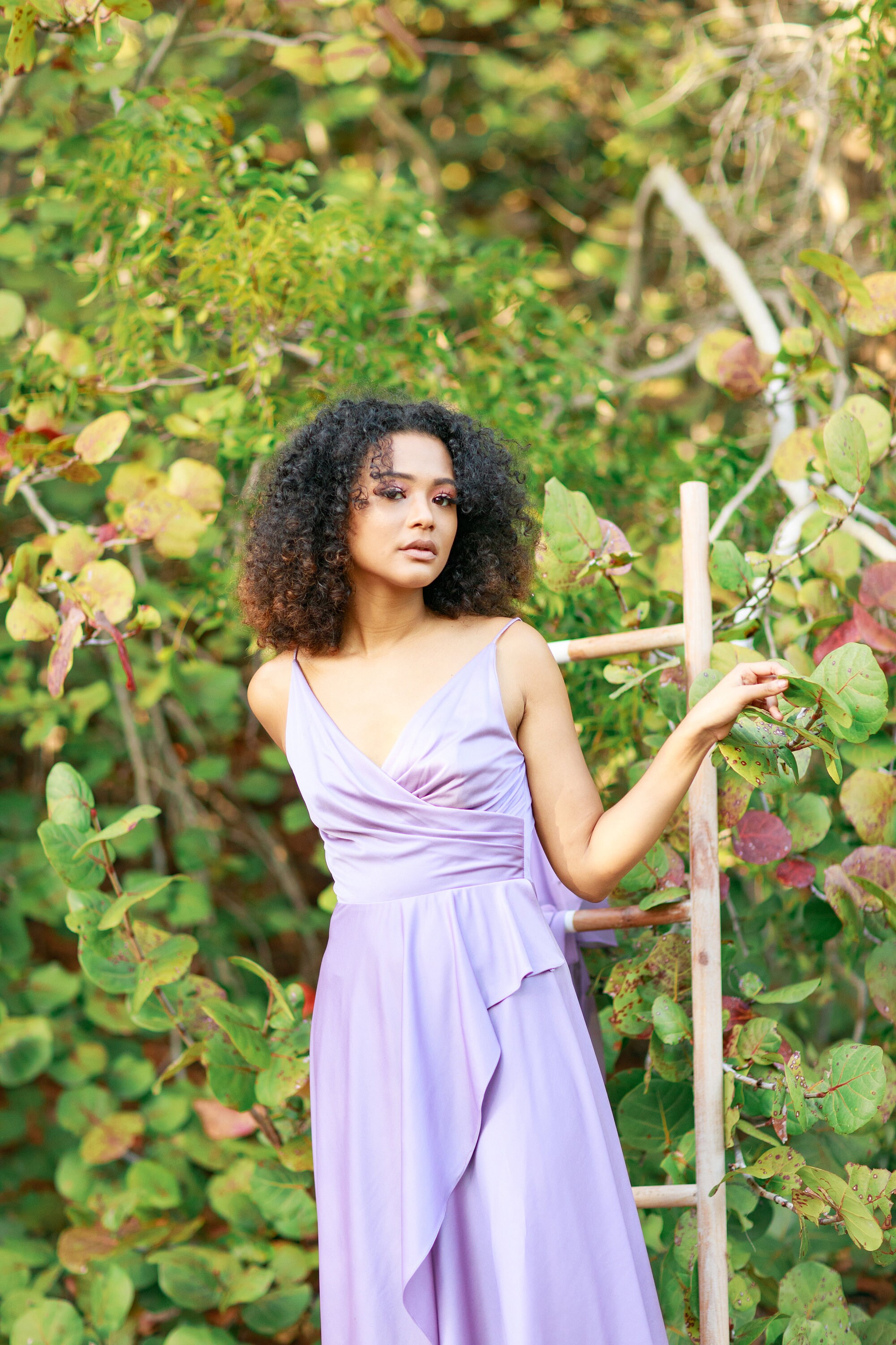 70s Lilac Muted Purple Wrap Dress Vintage Circle Skirt Romantic Dress