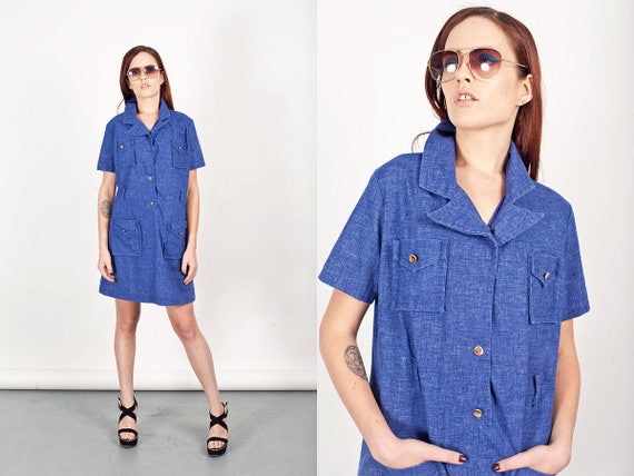60s denim dress