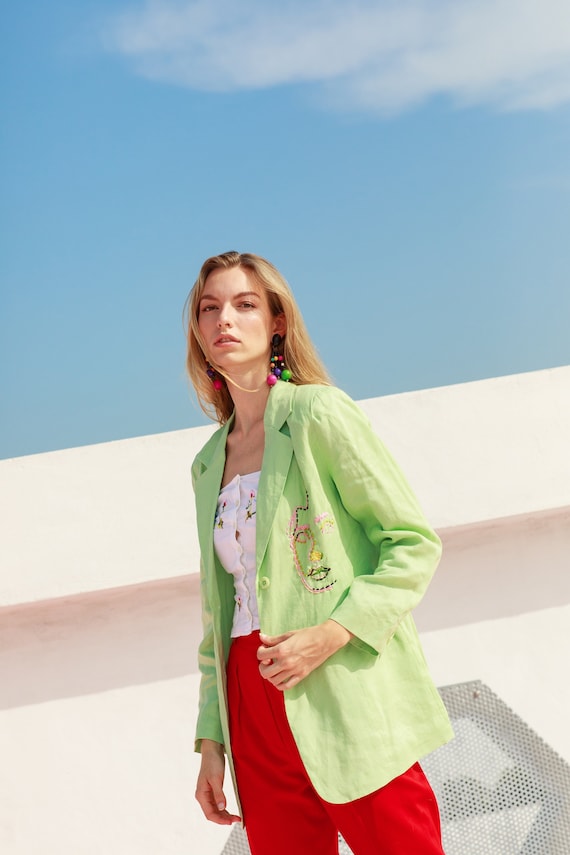 Seafoam green best sale blazer