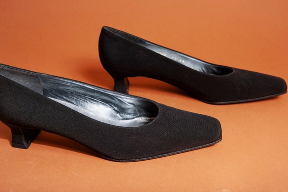 90s Black Classic Stuart Weitzman Designer Heels … - image 3