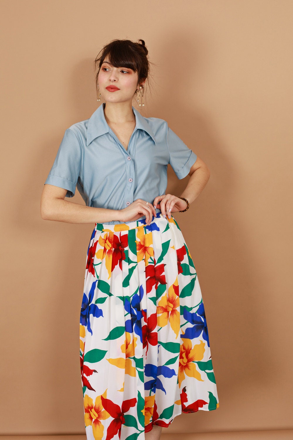 Mini-jupe Lilly Pulitzer Imprimé Ananas - Taille 4 - Occasion Très Bon état - Nœud Froissé En Haut - Style été
