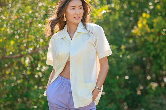 pale yellow blouse