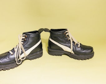 Buy 90s Black Puma Rudolf Dassler Schuhfabrik Boots Vintage Tie