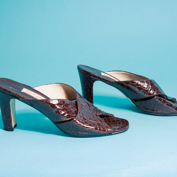 strappy chocolate heels