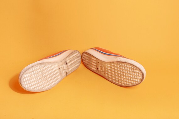 2000s Orange White Striped Fila Sneakers Vintage … - image 9