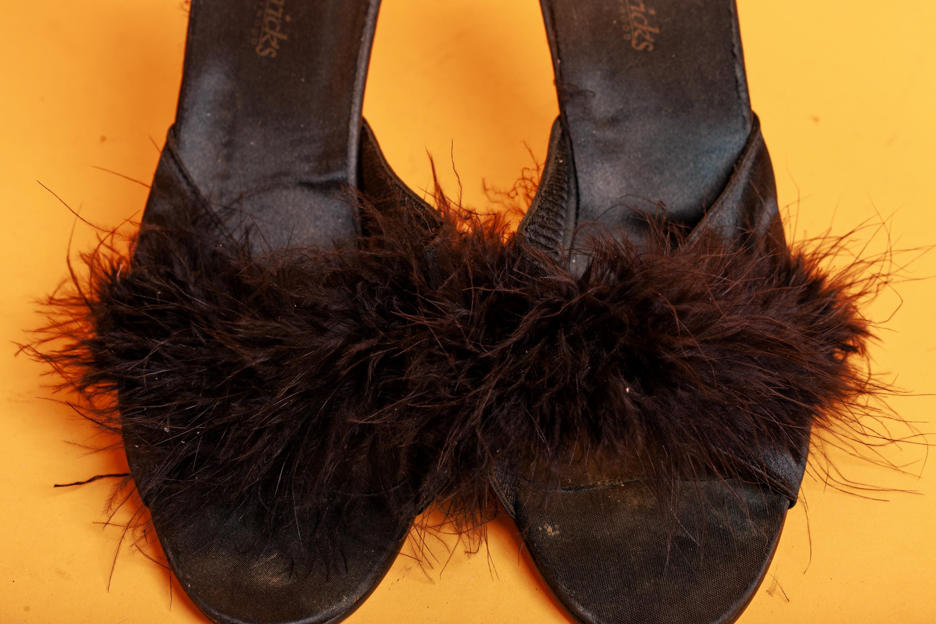 最安 Retro Feather Black 2000s 90s Fredericks Heels Hollywood of 小物