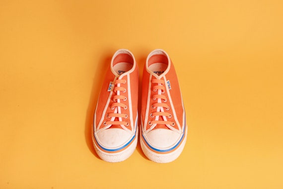 2000s Orange White Striped Fila Sneakers Vintage … - image 5