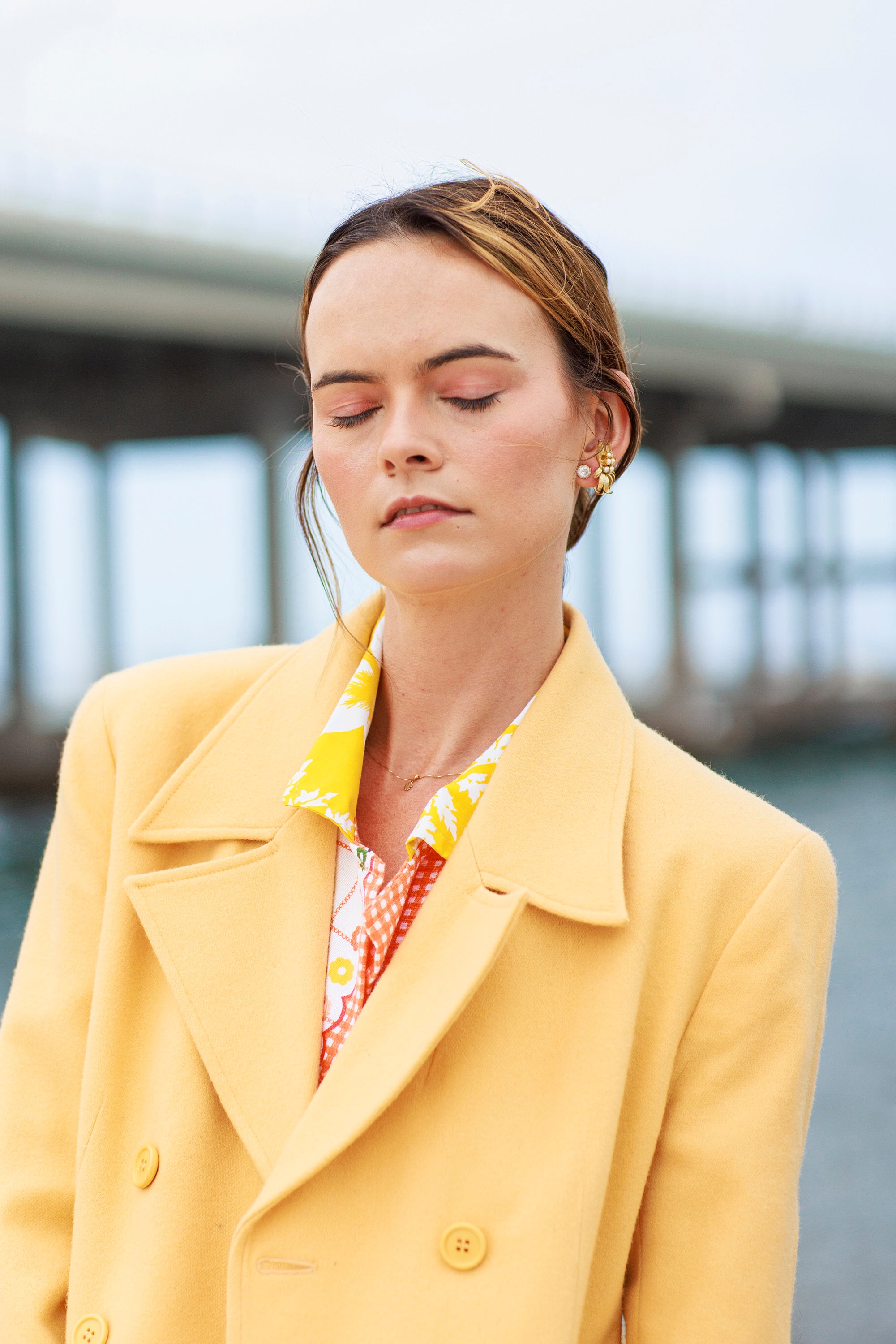 70s Light Yellow Cropped Double Breasted Jacket Vintage 70s Light Yellow Cropped Double Breasted Jacket Vintage