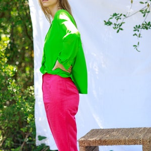 1749 Red-Pink Cropped Pants