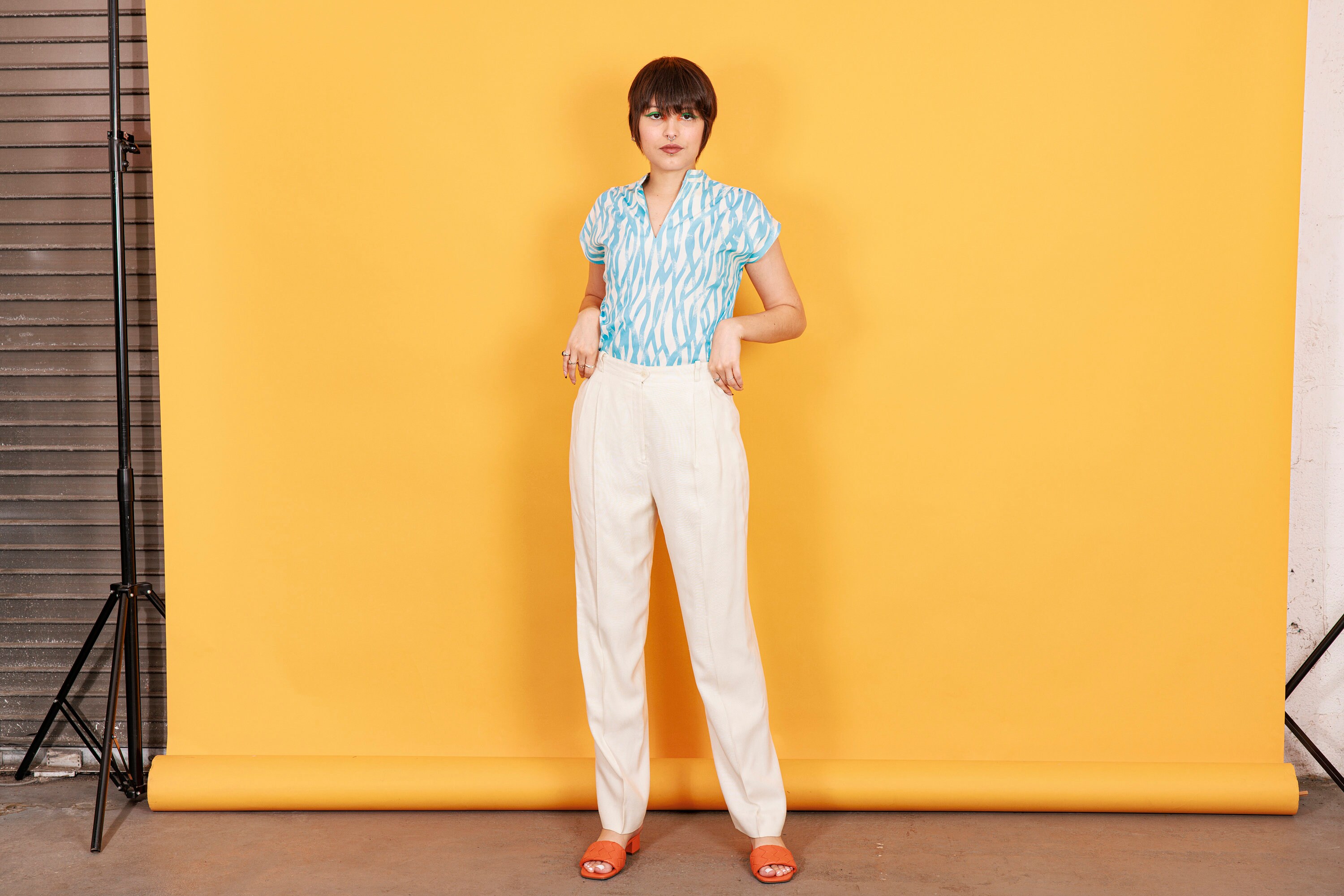 【Italy製】80〜90s linen slacks Vintage Linen Pants - Raleigh Vintage