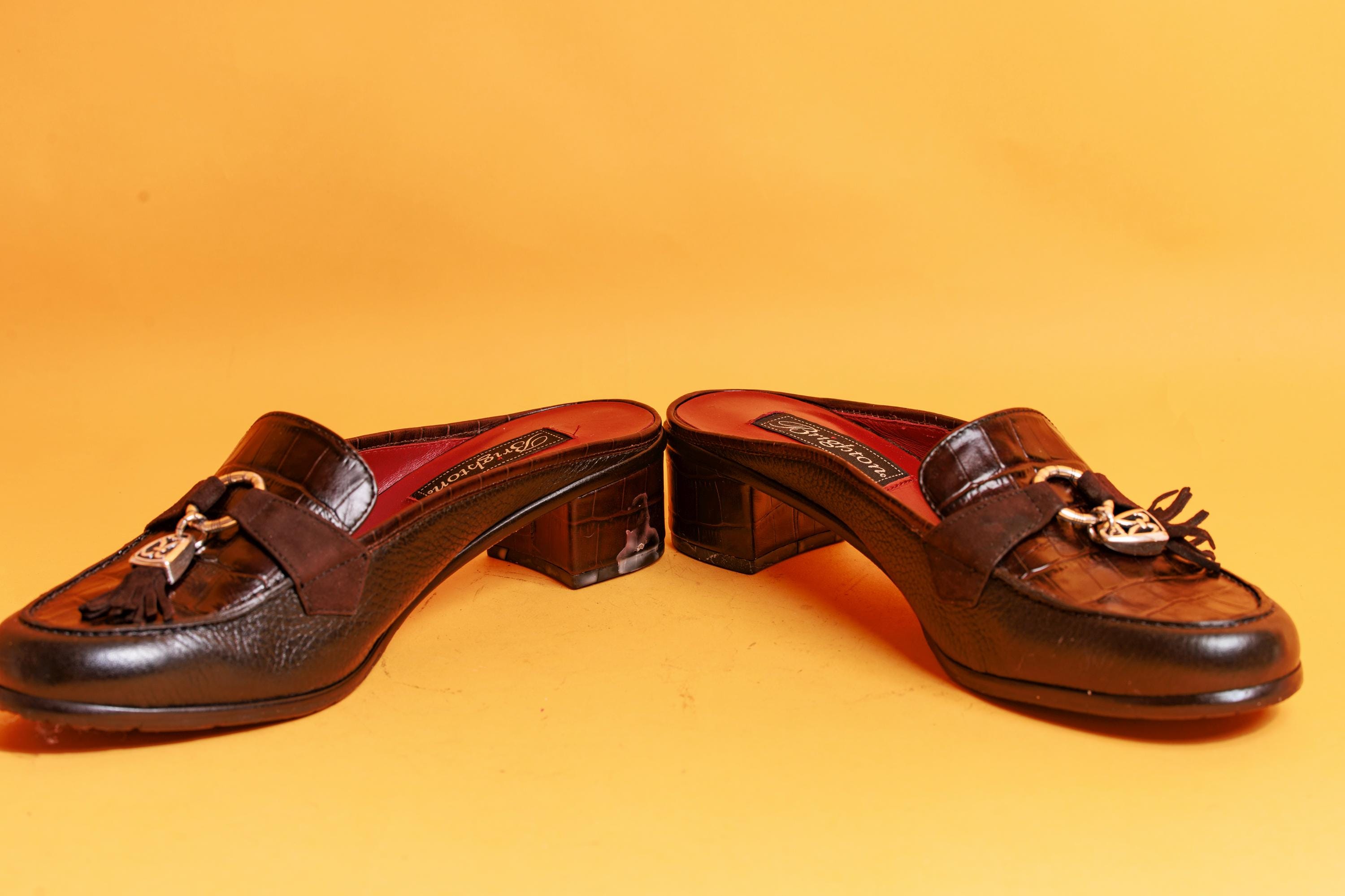 Vintage Brown Leather Tassel Loafers: 80s Kiltie Slip-ons - Etsy display picture 1