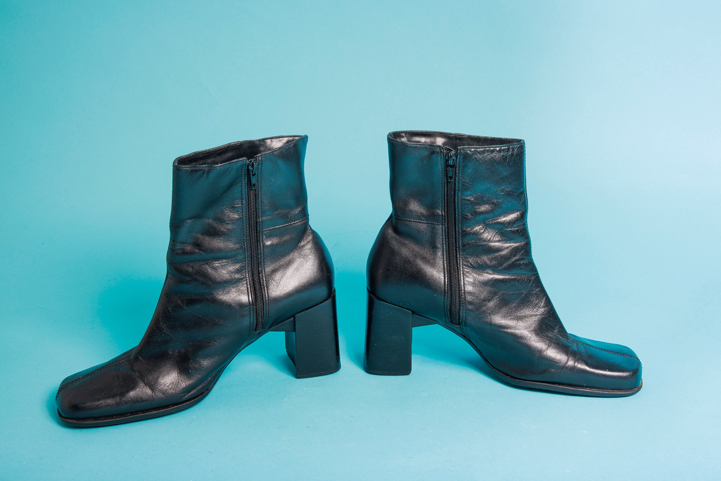Y2k Knee High Leather Boots Women, Italian Shoes Women