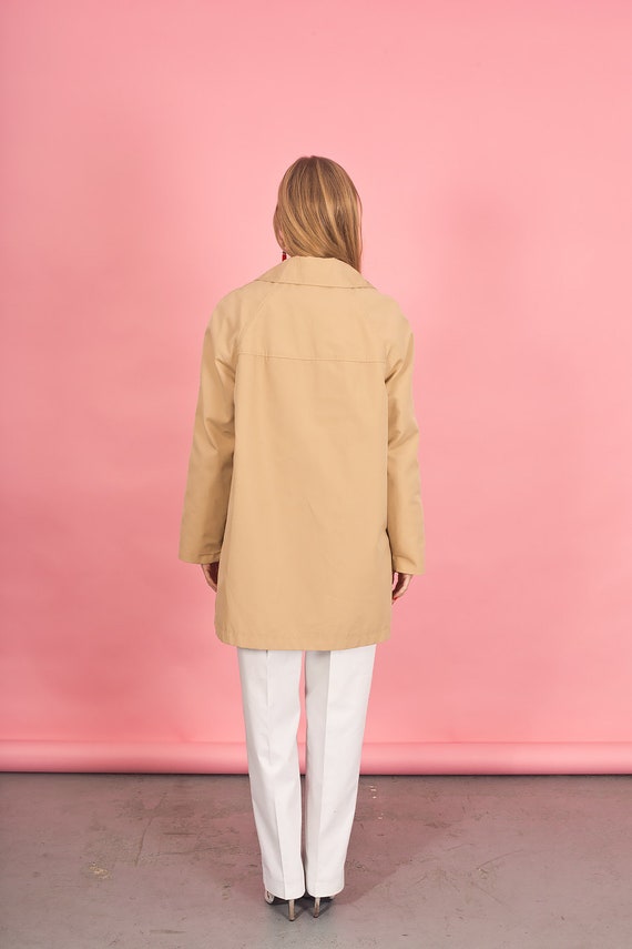 60s Beige Classic Minimal Coat Vintage Light Tan … - image 9