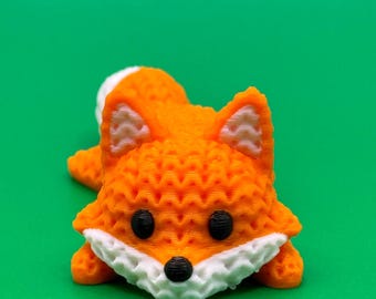 Zorro flexible articulado: bonito juguete antiestrés impreso en 3D / Set de zorros / Juguete de escritorio, regalo y relleno para calcetines navideños