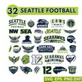 Seahawks SVG Bundle: 32 Pack - Football School Mascot, Sport (Commercial Use)