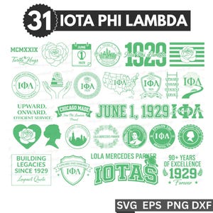 Iota Phi Lambda SVG Bundle: Sorority Greek Designs (svg, png, dxf, eps)