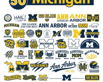 Michigan Bundle: 51 Packs  – Wolverines, Michigan Football, College & University Sports, Cricut Cut Files, Digital Download