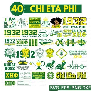 Chi Eta Phi Bundle: 40 Packs - Sorority, Service for Humanity, Cricut or Silhouette (SVG & PNG)