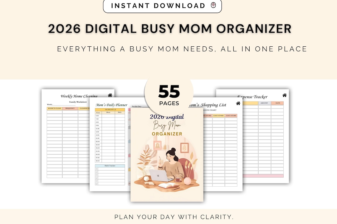 Digital Mom Planner | Mom Life Planner for iPad | Family Organizer ...