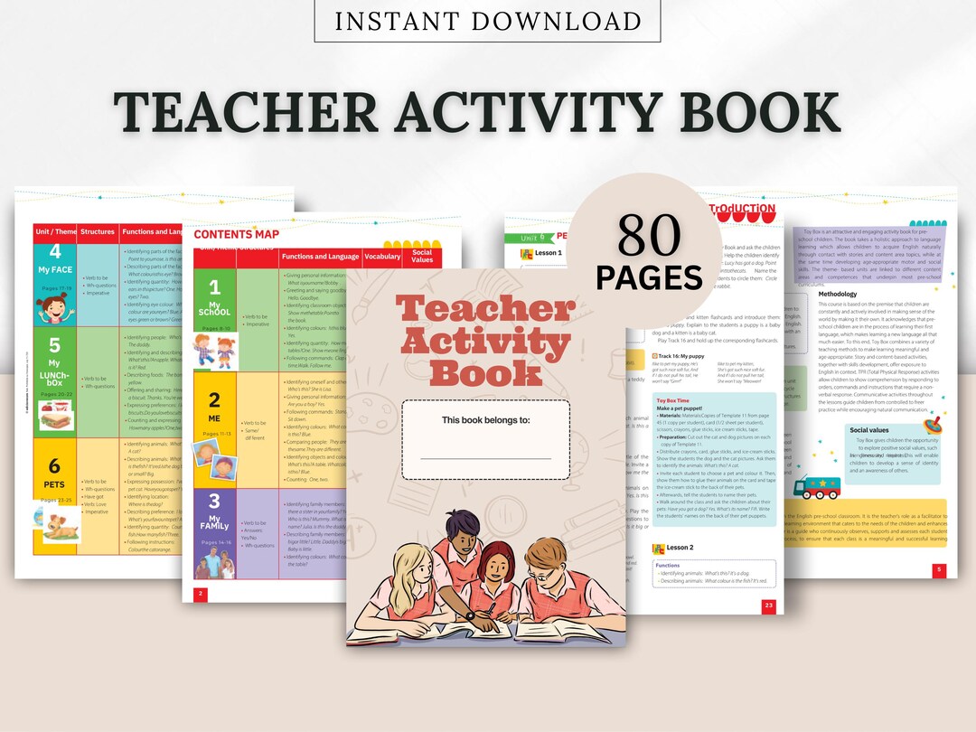 Teacher Activity Book – Printable Digital Download - Etsy UK