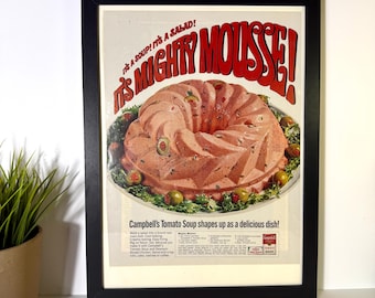Gelatin Salad Horror Recipe • 1960s Campbell Soup Magazine Advertisement