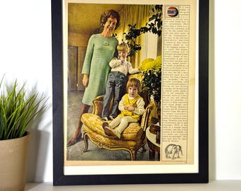 1967 Lenore Romney Magazine Page – Romney Family Political Era Portrait – Vintage Editorial Print