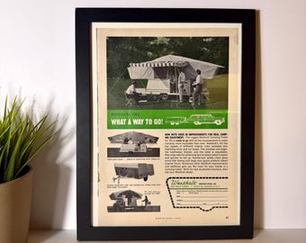 1965 Westholt Camping Trailer Advertisement • Retro RV Camper Poster