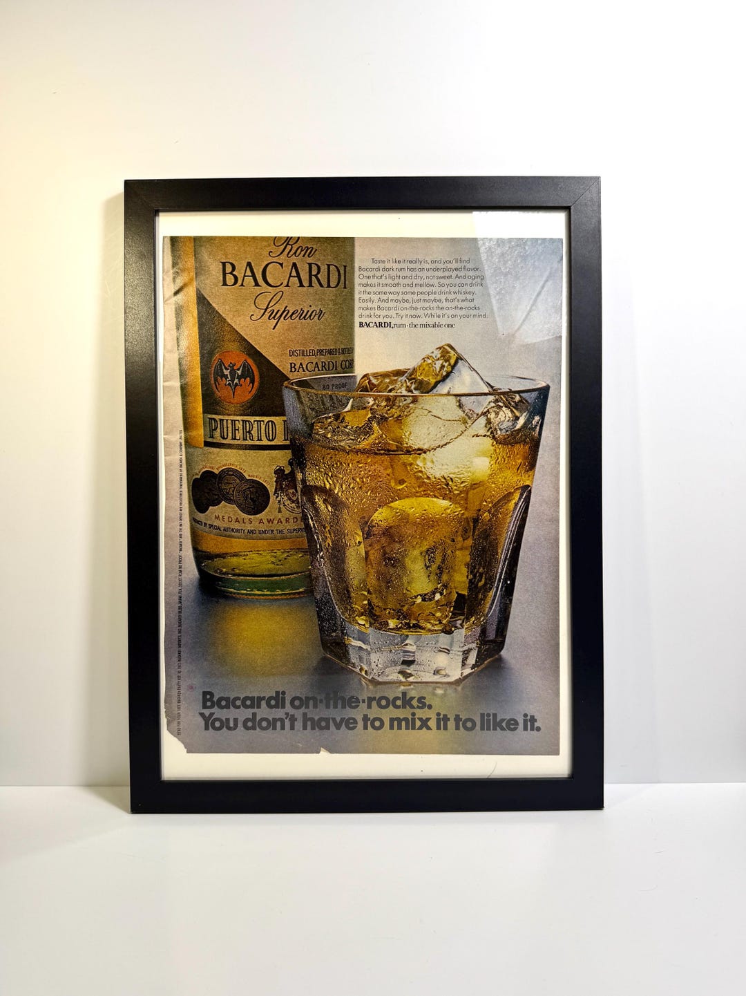 1971 Bacardi Rum Advertisement • Vintage Authentic Framed Magazine Ad ...