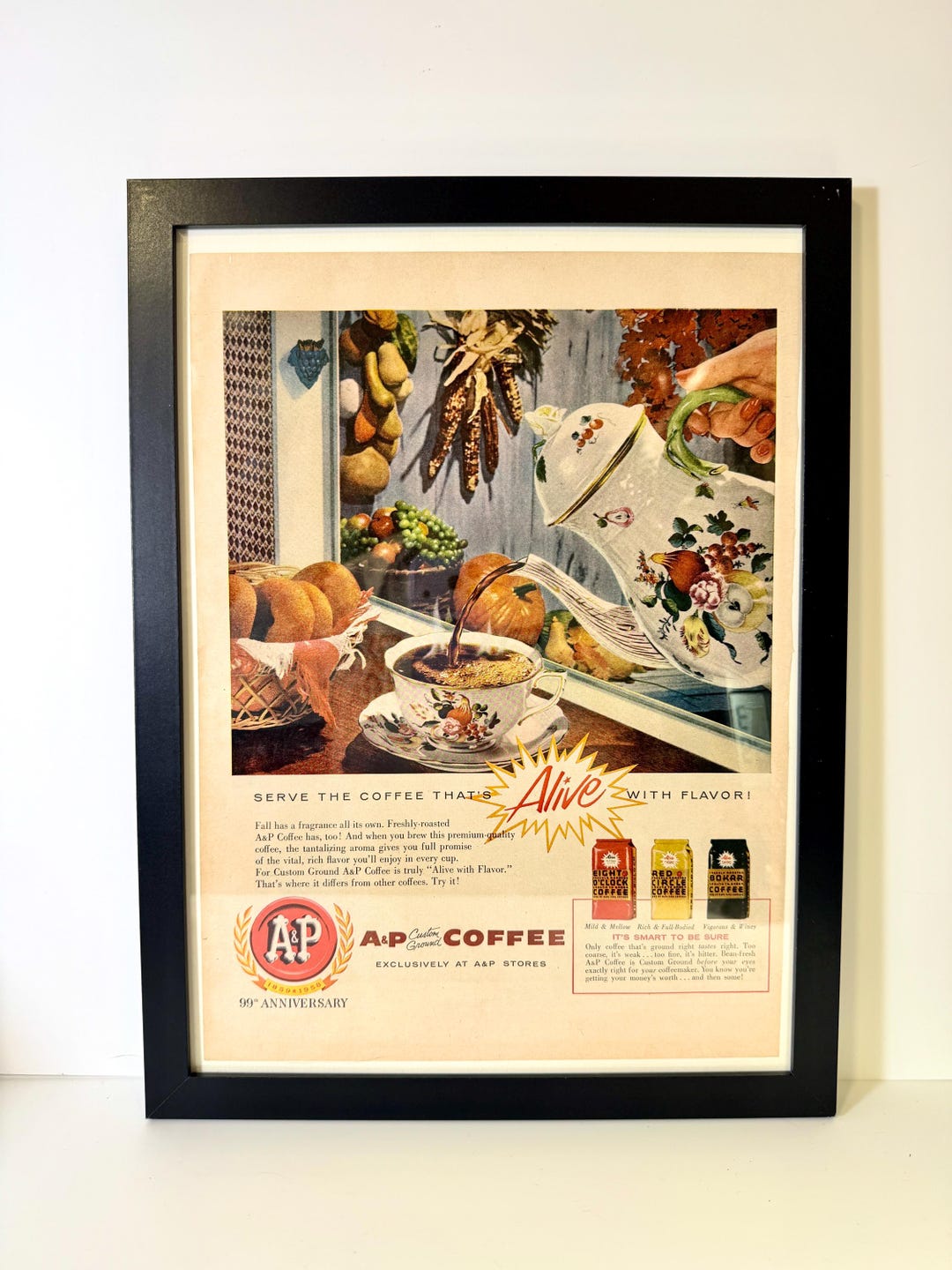 1958 A&P Coffee “alive With Flavor” Vintage Advertisement – Mid Century ...