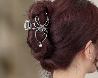 Pinza para el cabello con forma de alas de murciélago / Pinza para el cabello de metal estilo gótico Y2K / Pinza para el cabello con diseño de animales en 3D para mujeres y niñas / Accesorio de regalo adorable