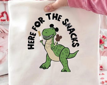Rex Here for the Snacks PNG Sublimation Design High Resolution Toy Story Dinosaur Mickey Ears Food Digital File PNG Sublimation Snack Goal