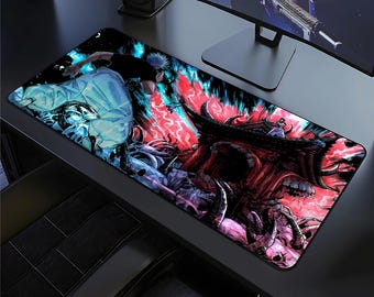 Gojo Satoru Sukuna The Last Fight, JJK Desk Mat, Anime Large Curse Clash Gaming Mouse Pad XL, Ryomen Sukuna JJK Gift for Anime Fans