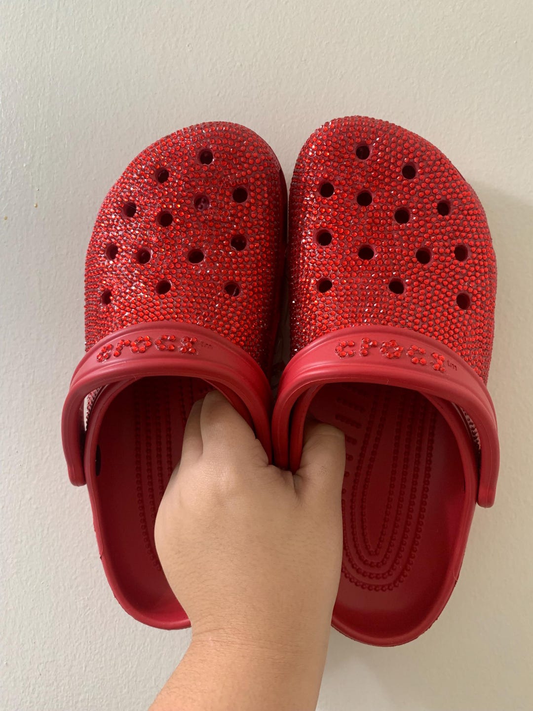 Ruby Red Bling Crocs - Etsy