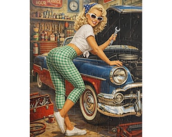 Vintage Pinup Girl Puzzle
