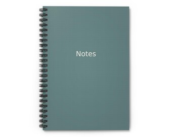 Minimal Green Spiral Notebook
