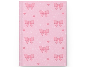 Pink Bow Hardcover Journal