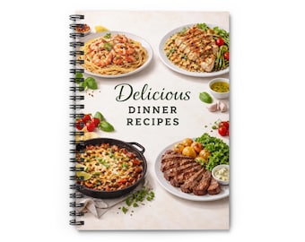 Delicious Dinner Recipes Spiral Notebook