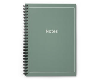 Sage Green Spiral Notebook