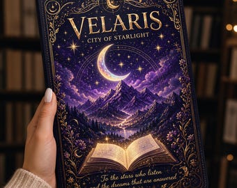 Velaris City of Starlight Kindle Case, Celestial Moon Stars Fantasy Kindle Cover, Romantasy Reader Gift, Bookish Night Sky Kindle Case