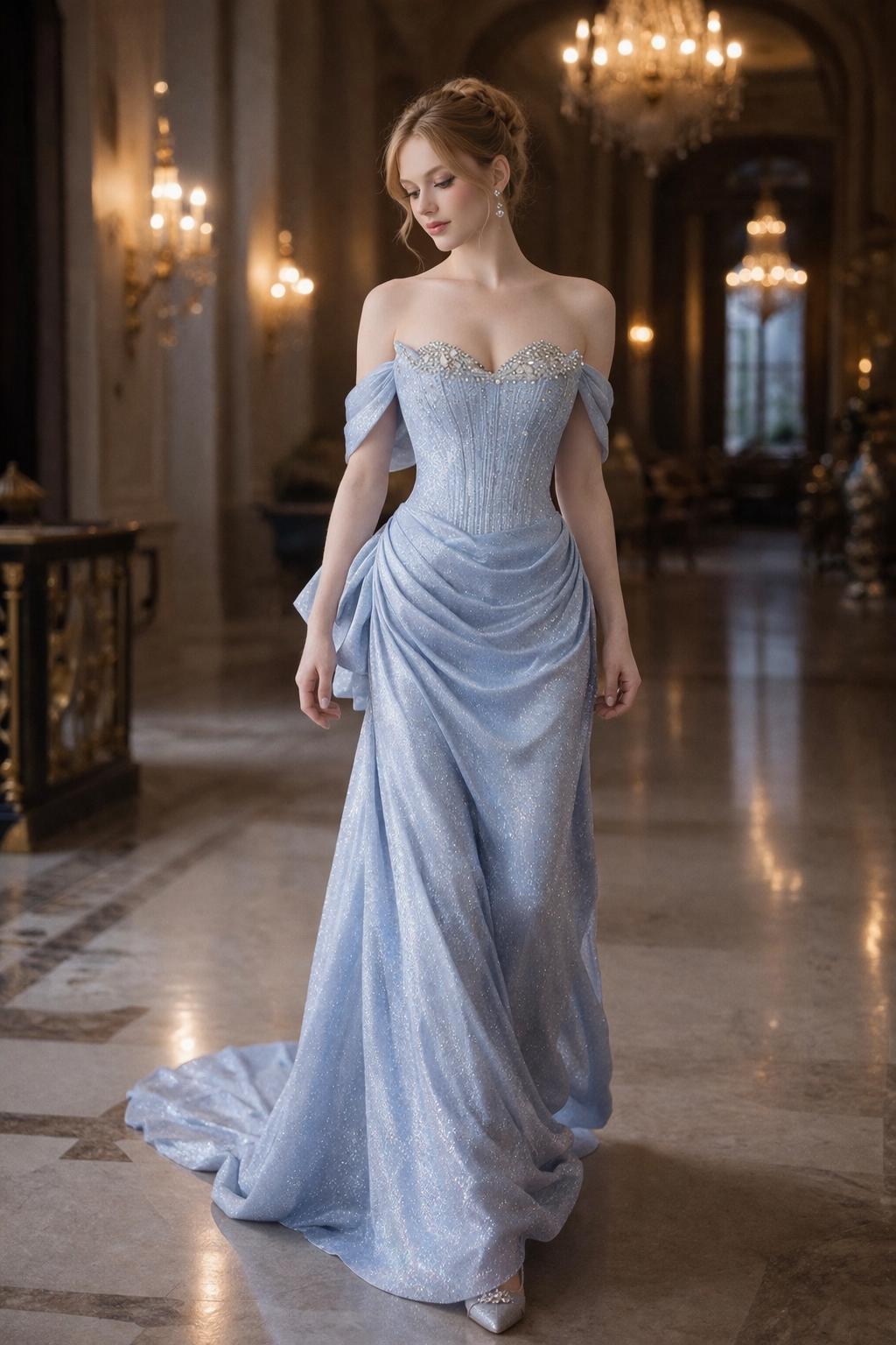 sachin and babi light blue dress Celestia gown – Rosa Karoo Bridal main image 1
