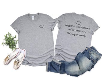 Funny Puffy T-Shirt: Negative Thoughts Inflammatory Humor Tee