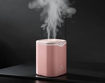 Umidificatore a nebbia moderna, umidificatore portatile a due spruzzi con nebbia fredda per ufficio e camera da letto, idratante per l'aria, regalo minimalista