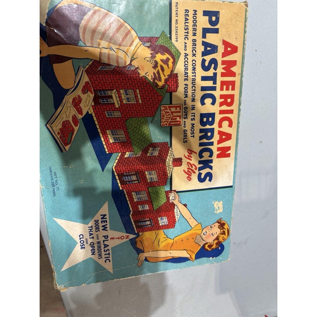 Vintage American Plastic Bricks by Elgo Set No. 71 W/box & Inserts - Etsy