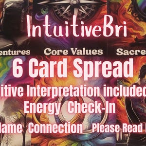 Tirada de 6 cartas - Lectura intuitiva de cartas del oráculo - Solo para conexiones de llamas gemelas - Lectura del amor - Por favor, lea el listado