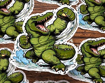 Mascotte di alligatore PNG / Logo di gioco di eSport, spirito scolastico, adesivi, bicchieri, design della custodia del telefono (download digitale)