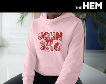 John 3:16 Hoodie | Religious Scripture Pullover, Faith Apparel