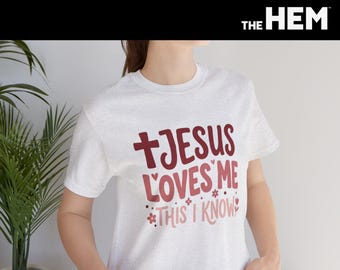 Jesus Loves Me Tee | Christian faith shirt, scripture design
