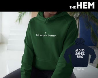 Jesus Saves, Bro Hoodie | Christian faith graphic pullover