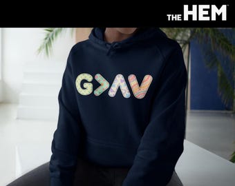 God is greater than highs and lows| Pattern Hoodie | Pride Inspired Graphic Sweatshirt